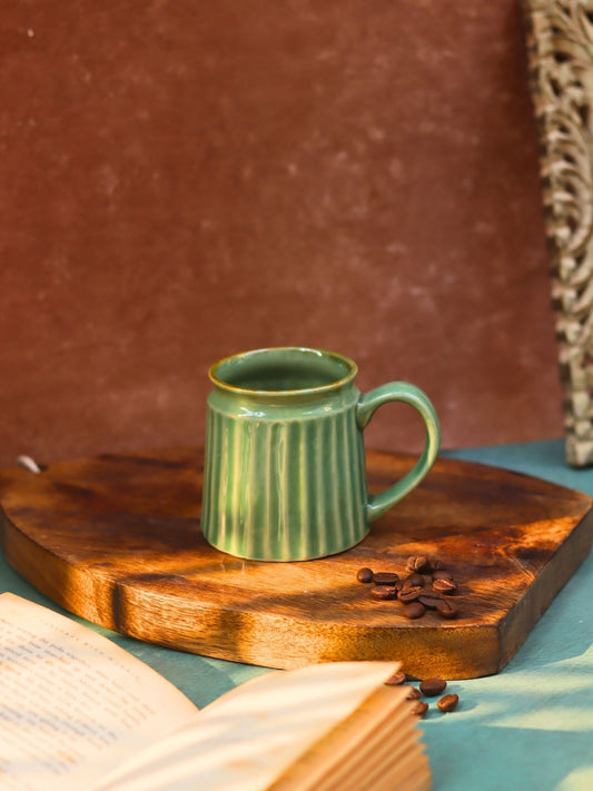 Basil Green Coffee Cup made by ceramic