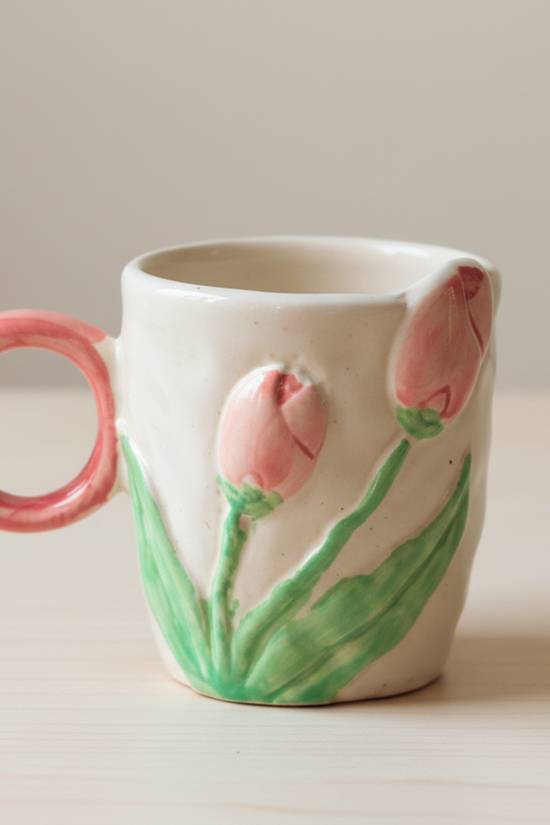 Tulip Engraved Mug