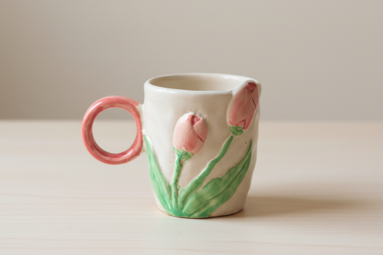 Tulip Engraved Mug