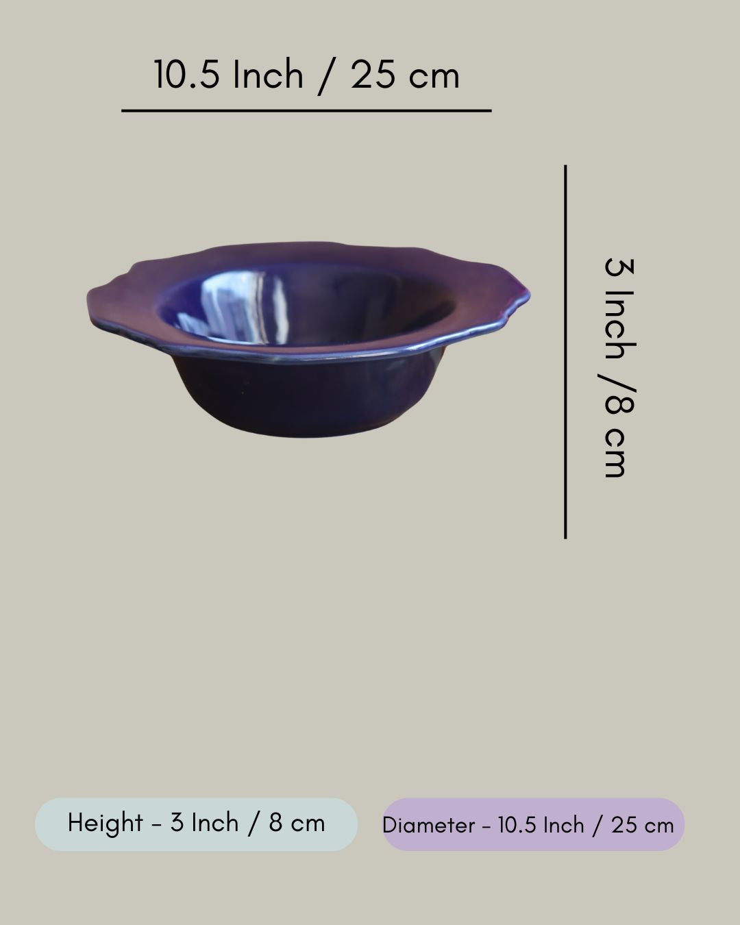 Royal Blue Pasta Bowl