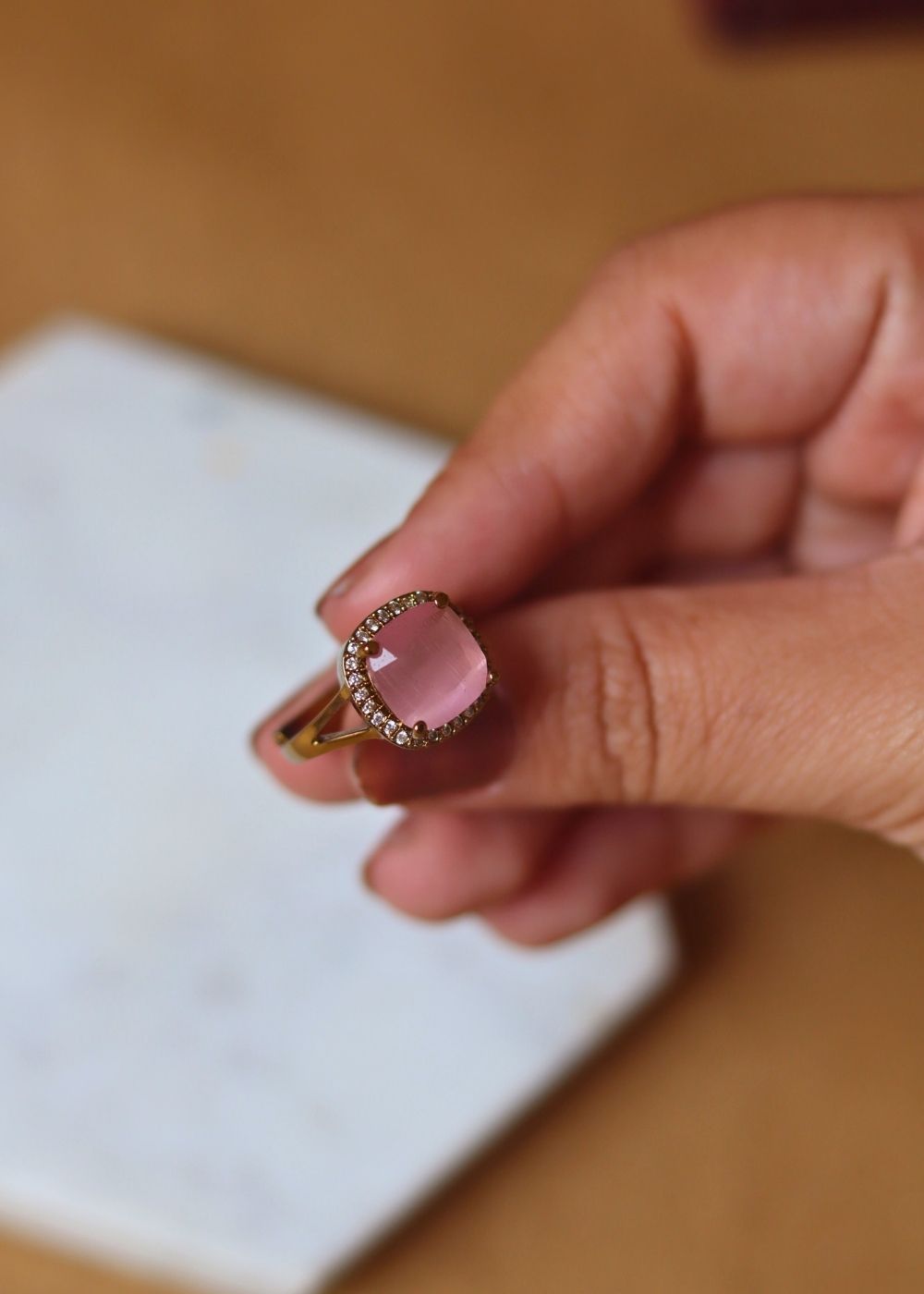 waterproof Pink Dusk Ring