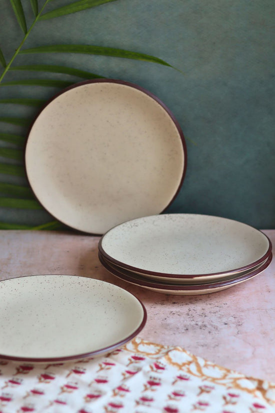 Set of 4 - Ivory Bliss Quarter Plate with premium quality material
