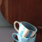 Ocean Blue & Sky Blue Cappuccino Mug with premium quality material