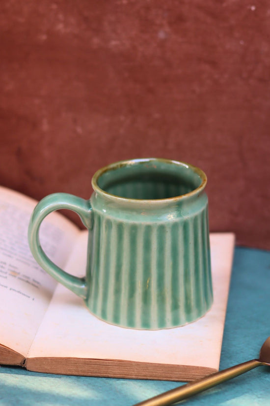 Basil Green Coffee Cup handmade in India