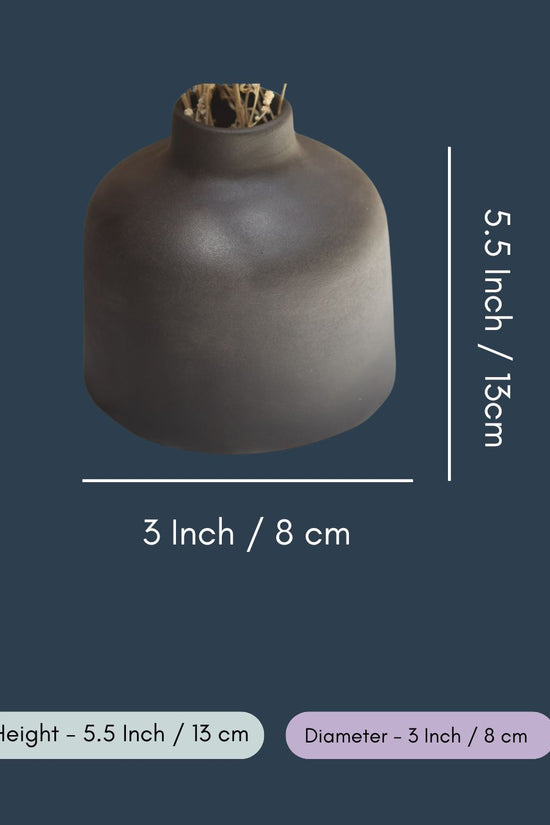 Black Round Vase