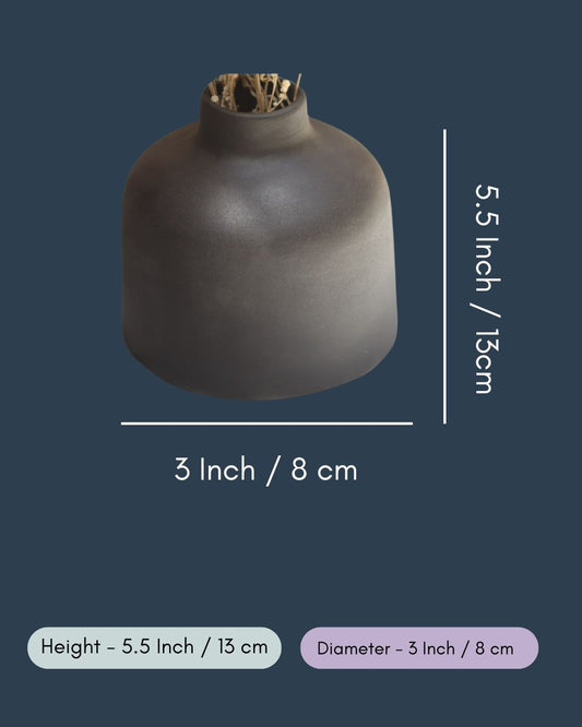 Black Round Vase
