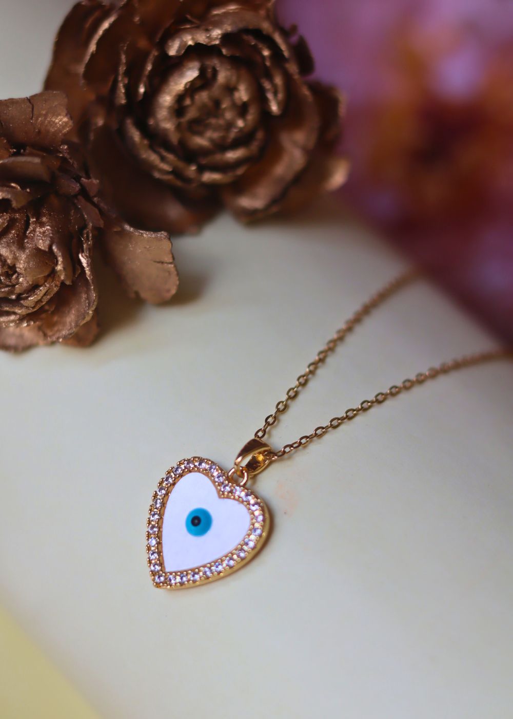 Hypoallergic Nazar na lage necklace