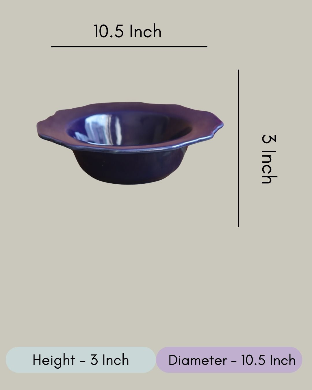 Royal Blue Pasta Bowl