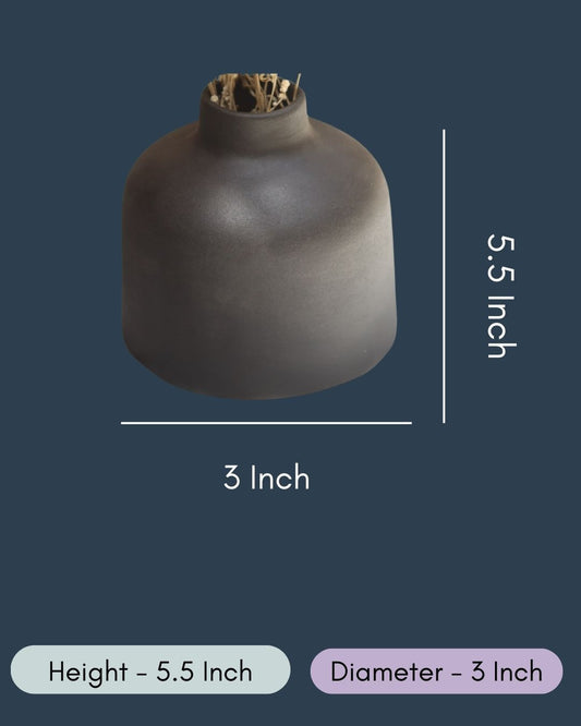 Black Round Vase