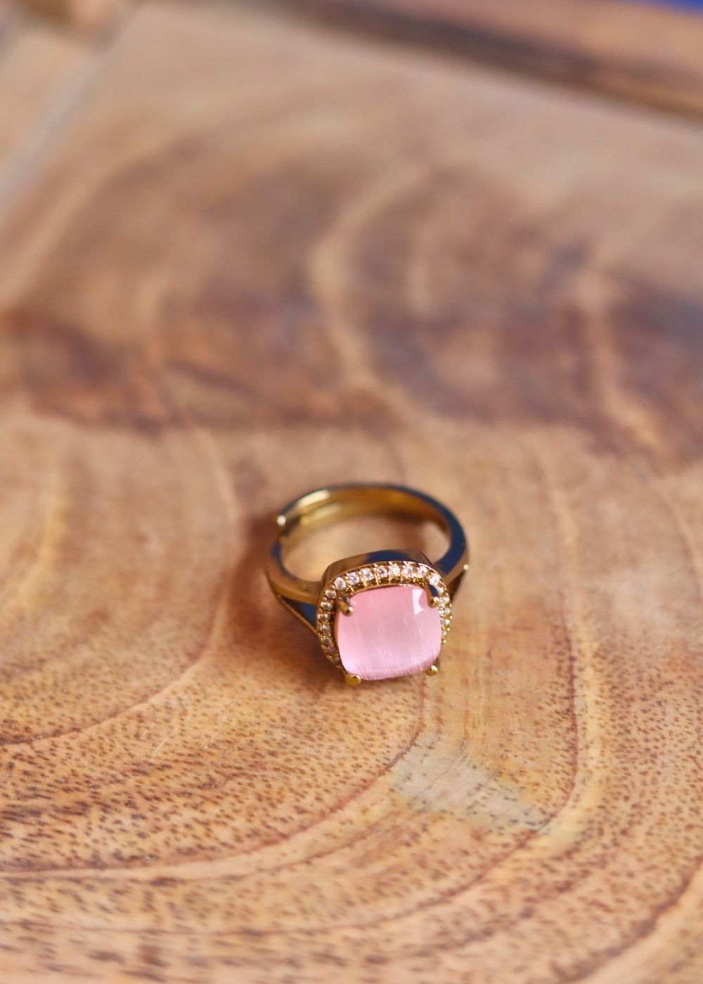 Pink Dusk Ring with premium quality material