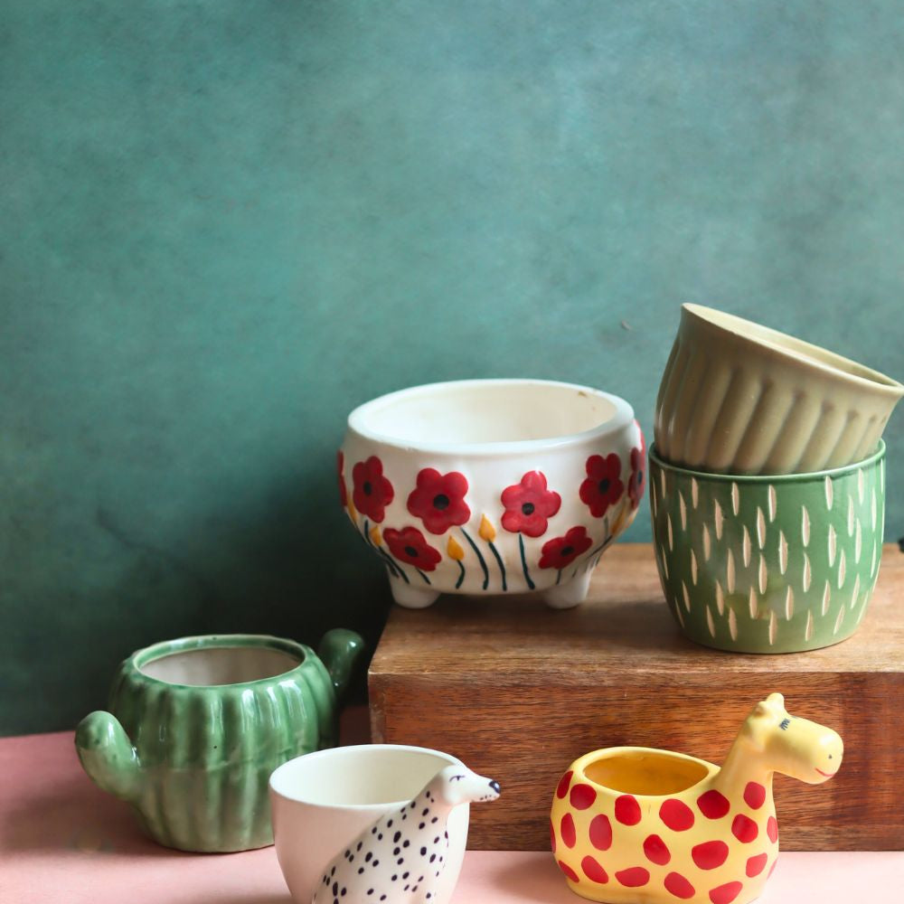 handmade Set of 6 Aesthetic Planter (for the price of 5)
