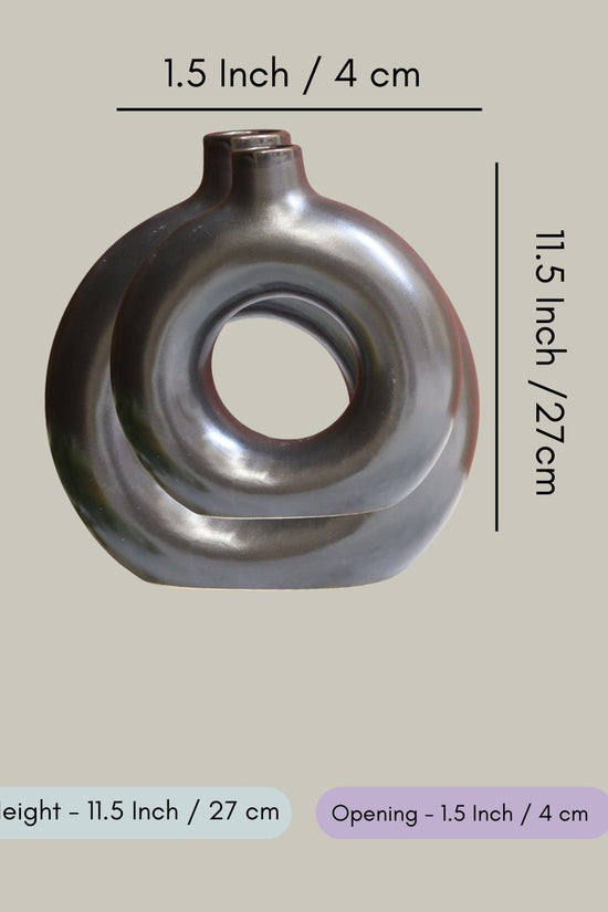 Large Donut Vase - Black