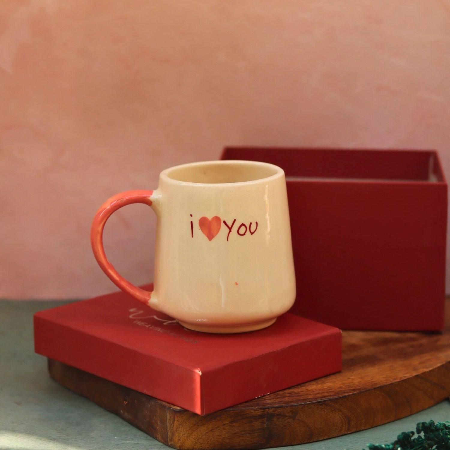 Handmade I heart you mug in a Gift Box