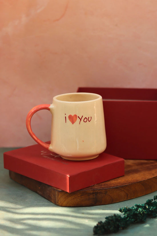 Handmade I heart you mug in a Gift Box