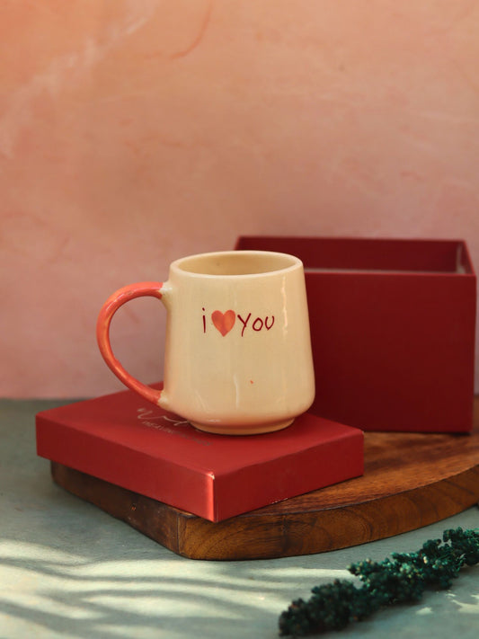 Handmade I heart you mug in a Gift Box