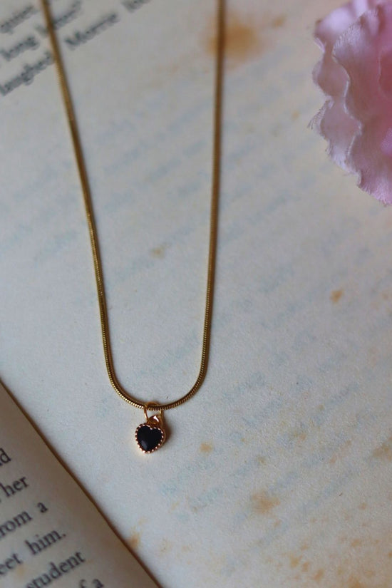 Black heart Necklace handmade in India