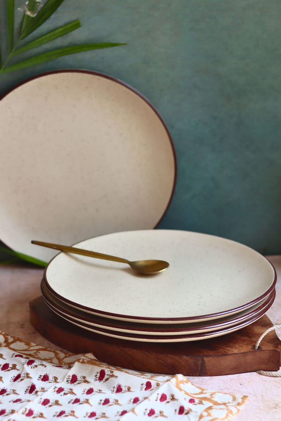 Handmade Set of 4 - Ivory Bliss Dinner Plate