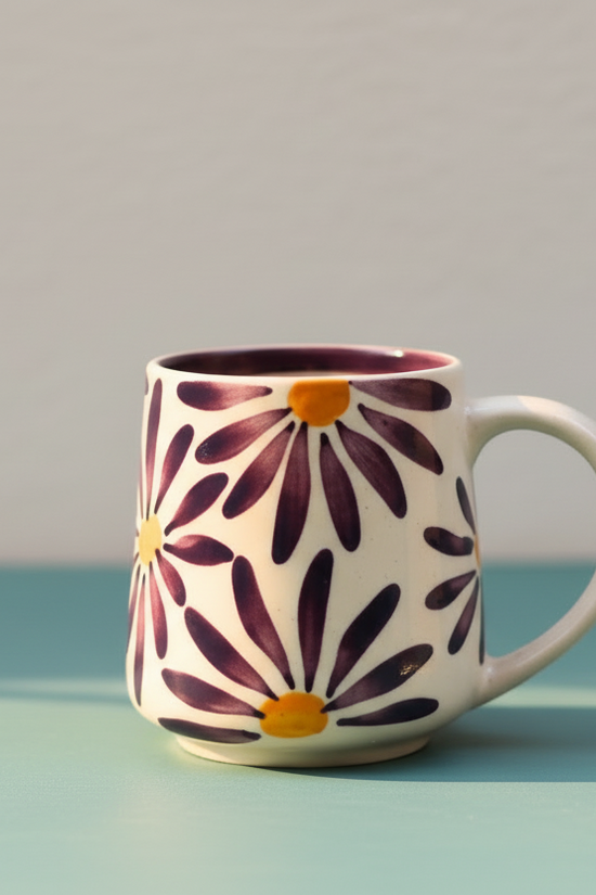 Purple Floral Mug