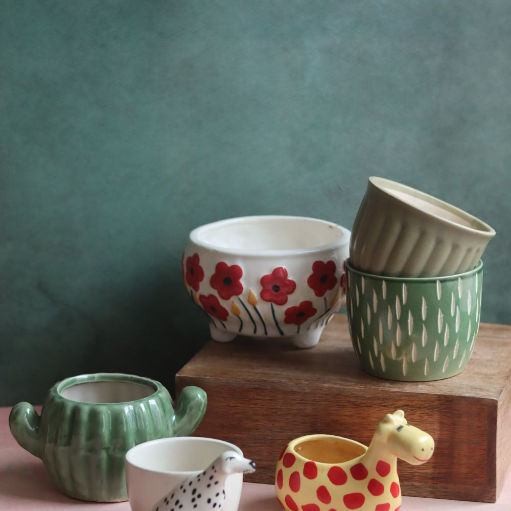 Set of 6 Aesthetic Planter (for the price of 5) made by ceramic