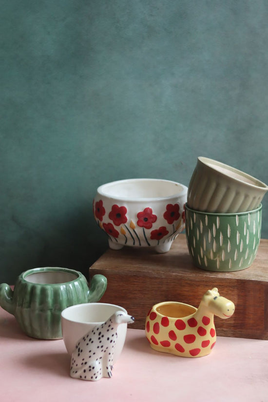 Set of 6 Aesthetic Planter (for the price of 5) made by ceramic