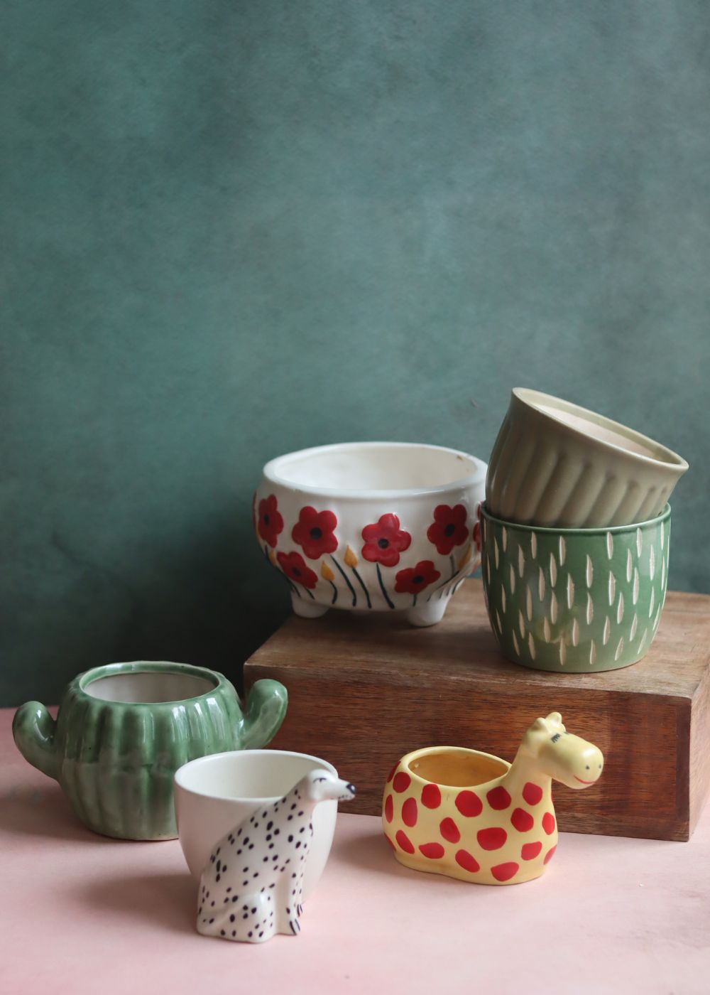 Set of 6 Aesthetic Planter (for the price of 5) made by ceramic