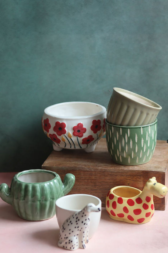 Set of 6 Aesthetic Planter (for the price of 5) handmade in India