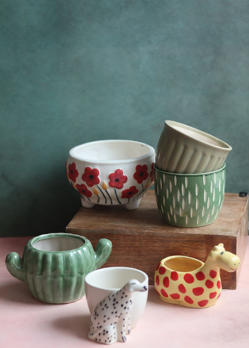 Set of 6 Aesthetic Planter (for the price of 5) handmade in India