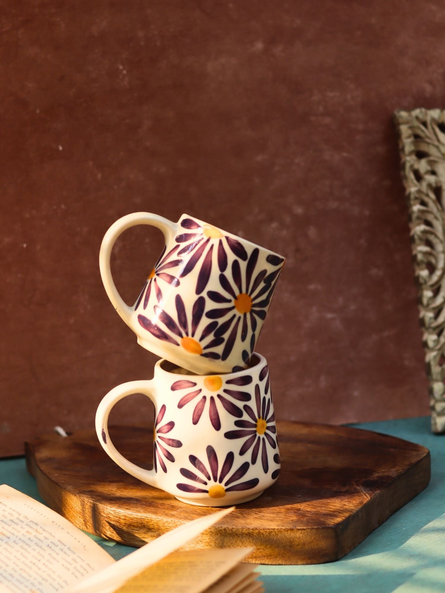 Purple Floral Mug