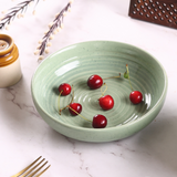 Handmade ceramic bowl with cherries 