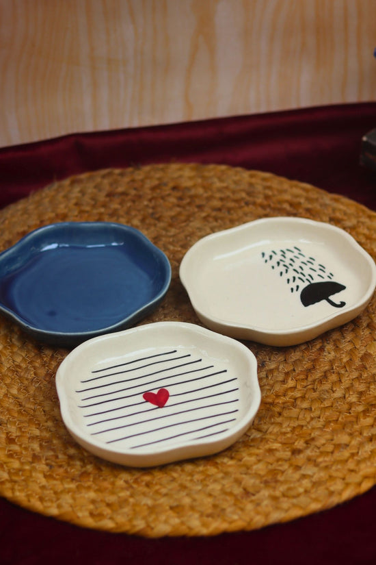 Set of 3 - Mini Treats dessert plate with premium quality material