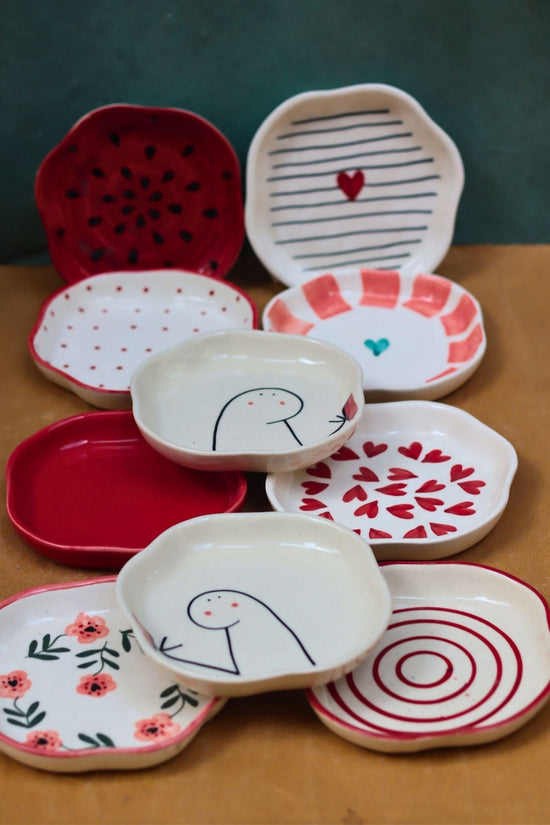 Set of 10 Bite Bliss handmade dessert plate (for the price of 7)