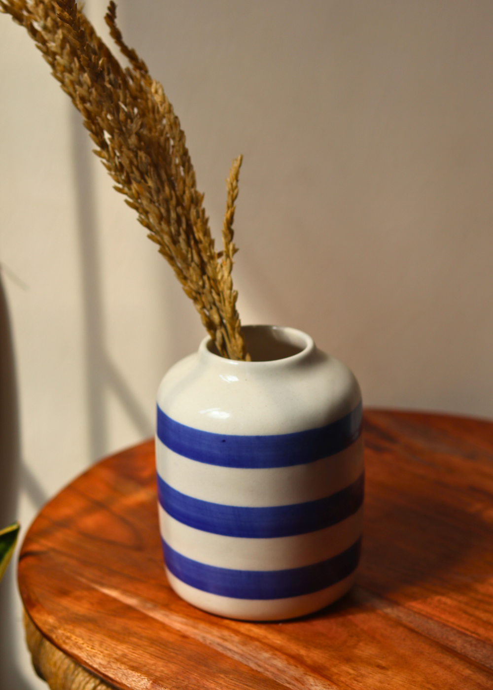 Striped Blue Vase