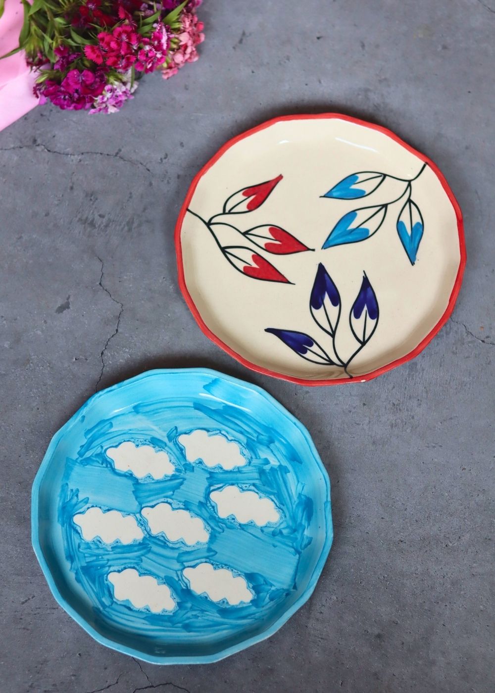 Petals & Cloud Snack Plates with premium quality material