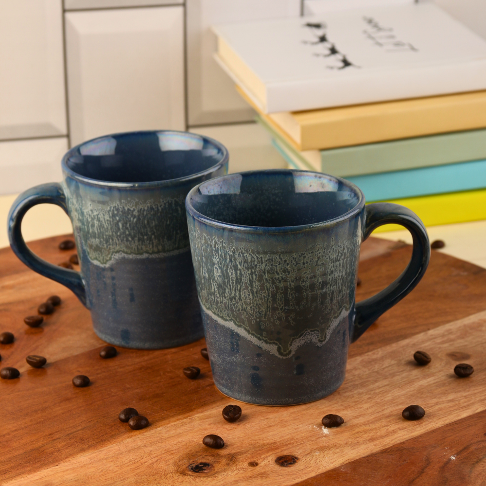 Prussian Blue Drip Coffee Mug