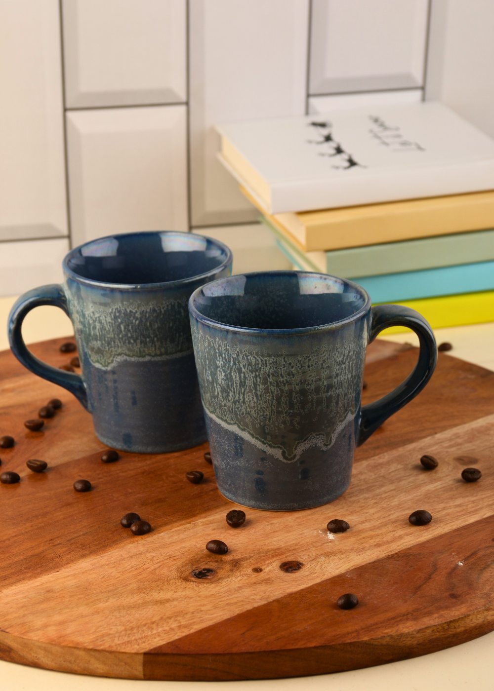 Prussian Blue Drip Coffee Mug