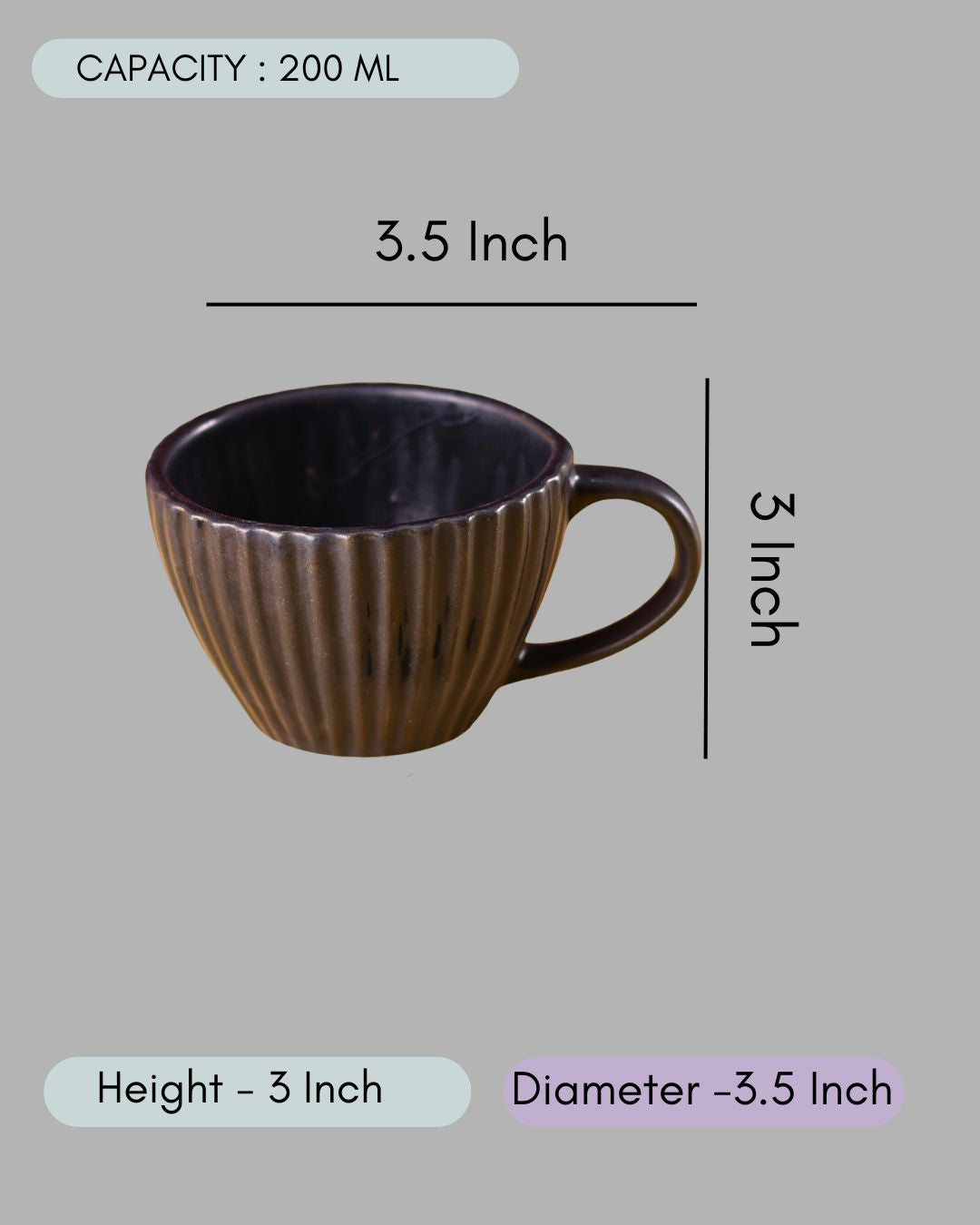 Black Striped Coffee Mug