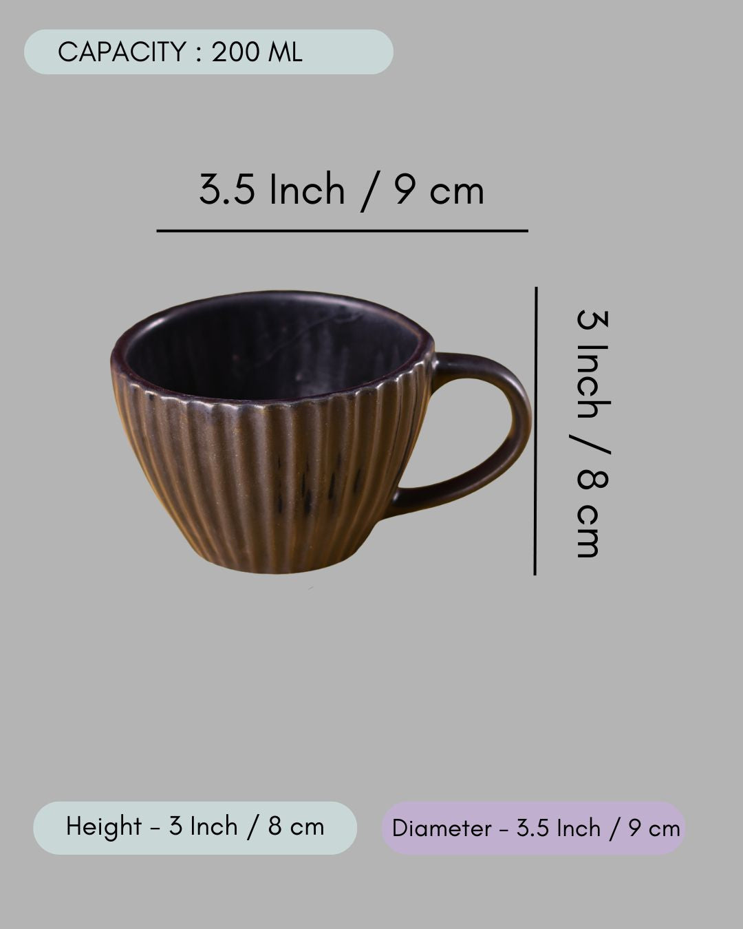 Black Striped Coffee Mug