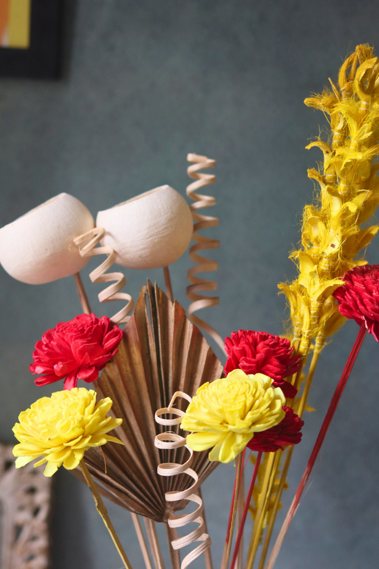Decorative flower bunch with different flowers