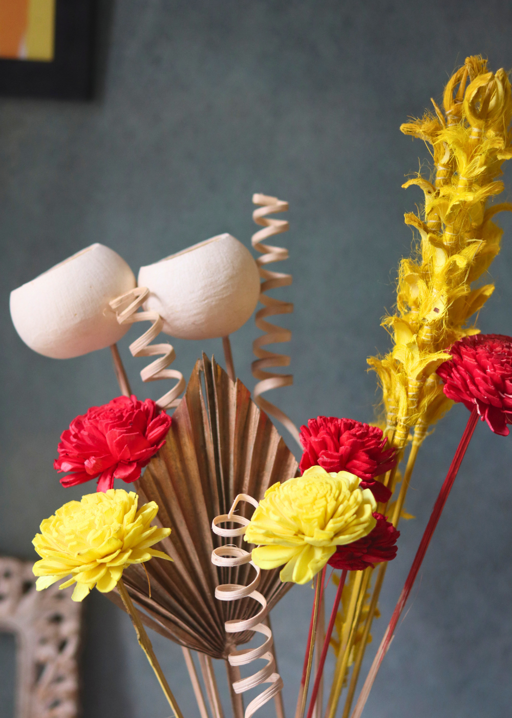 Decorative flower bunch with different flowers