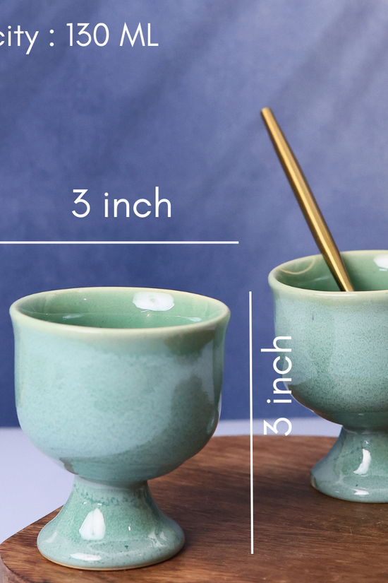 Ice cream goblet height & breadth 