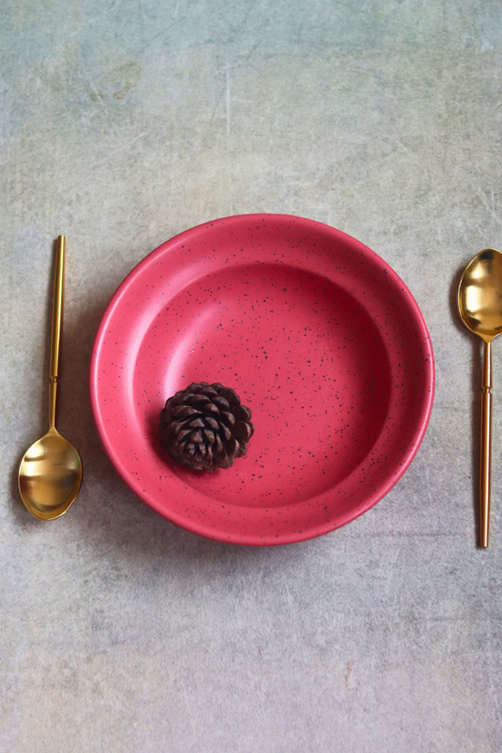 Handmade ceramic pasta plate