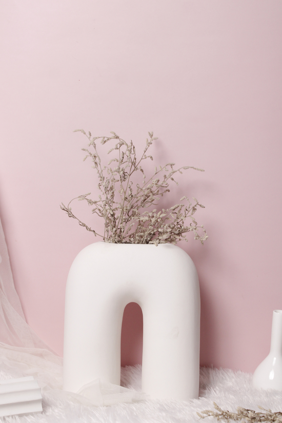 White Leg Vase Handmade 