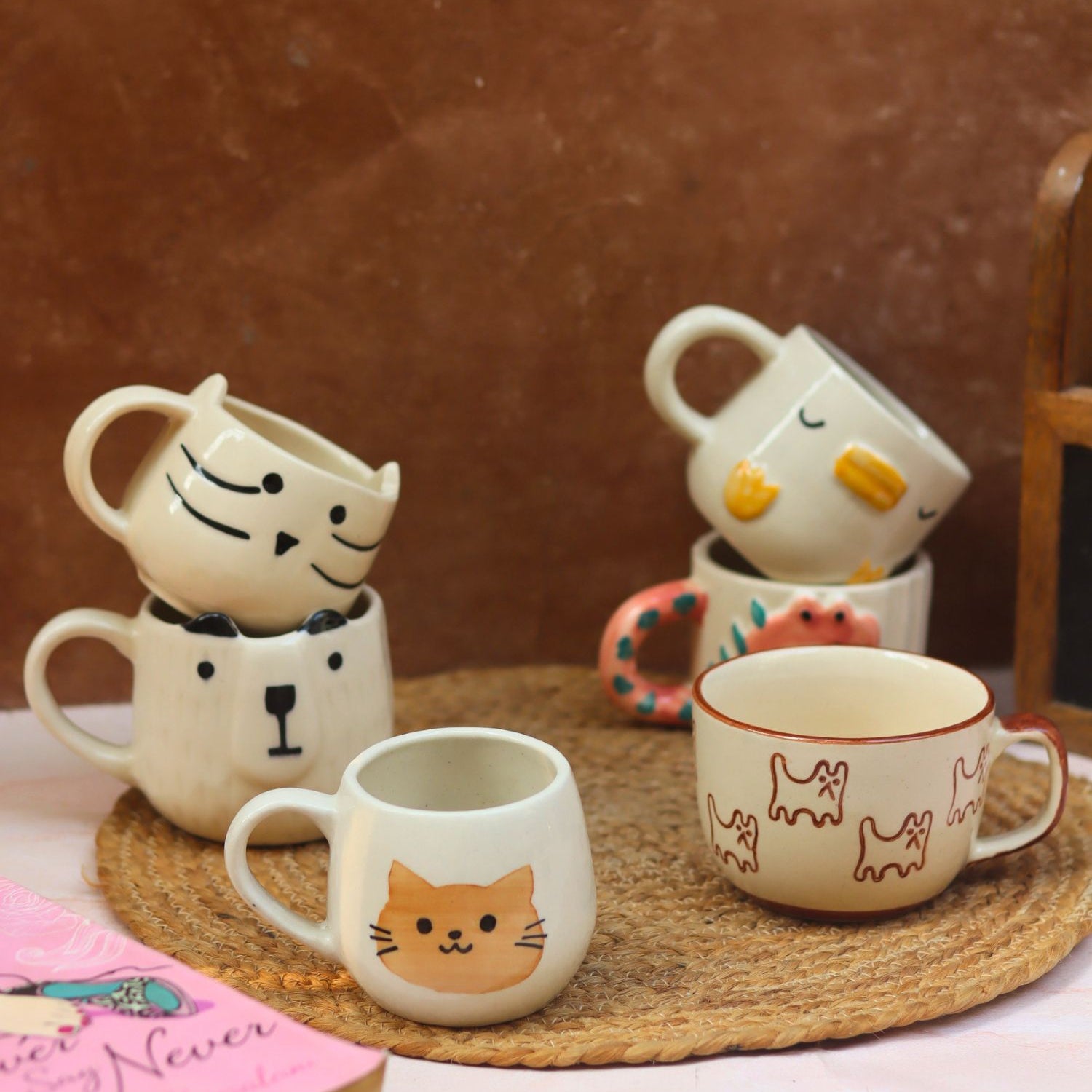 Handmade Set of 6 Hotselling Pinteresty Mugs (for the price of 5)