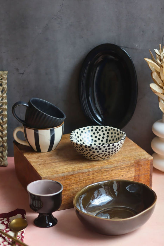 Set of 6 Dark Luxe Combo (for the price of 5) made by ceramic