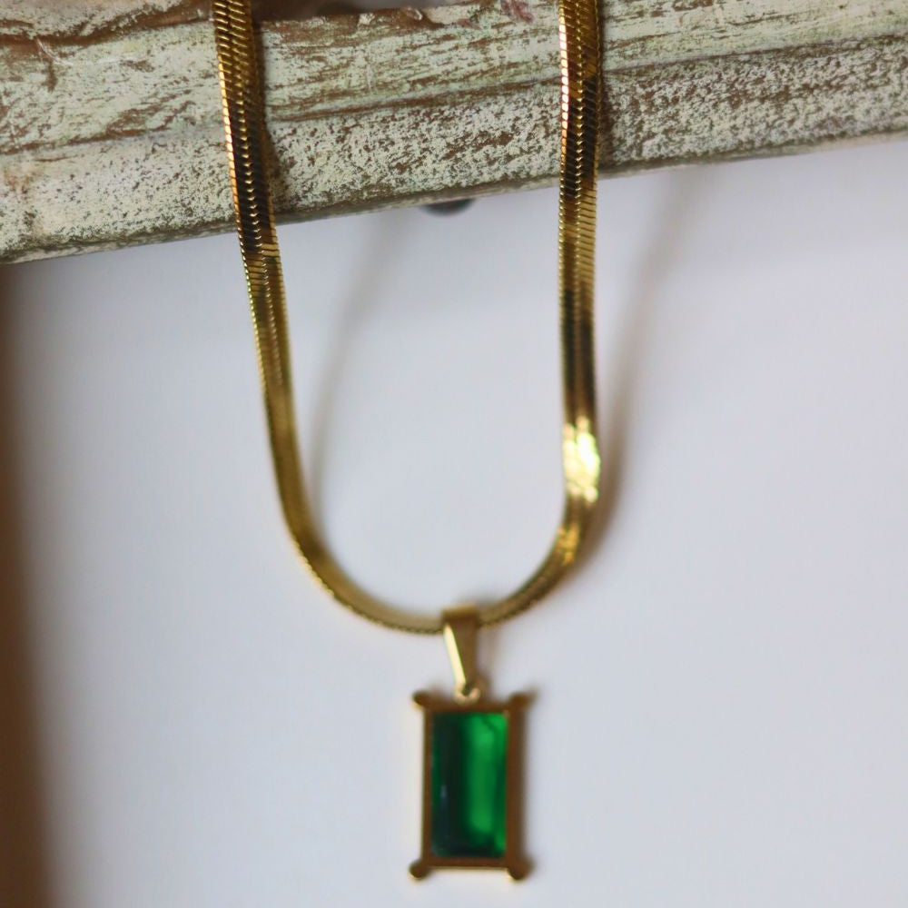 Statement Green Necklace handmade with premium quality material