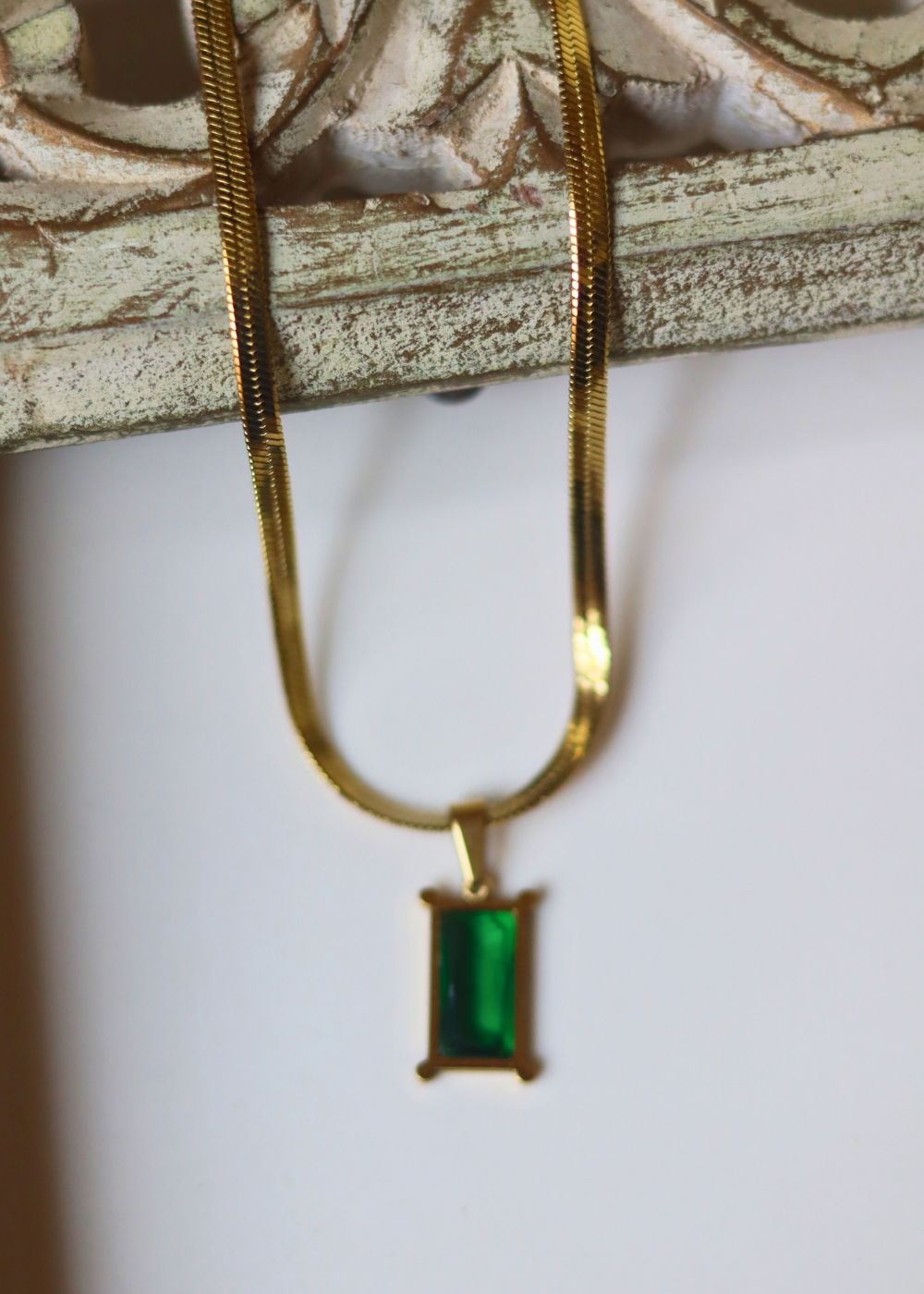 Statement Green Necklace handmade with premium quality material