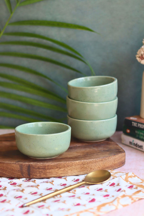 Set of 4 - Sage Green Katori made by ceramic