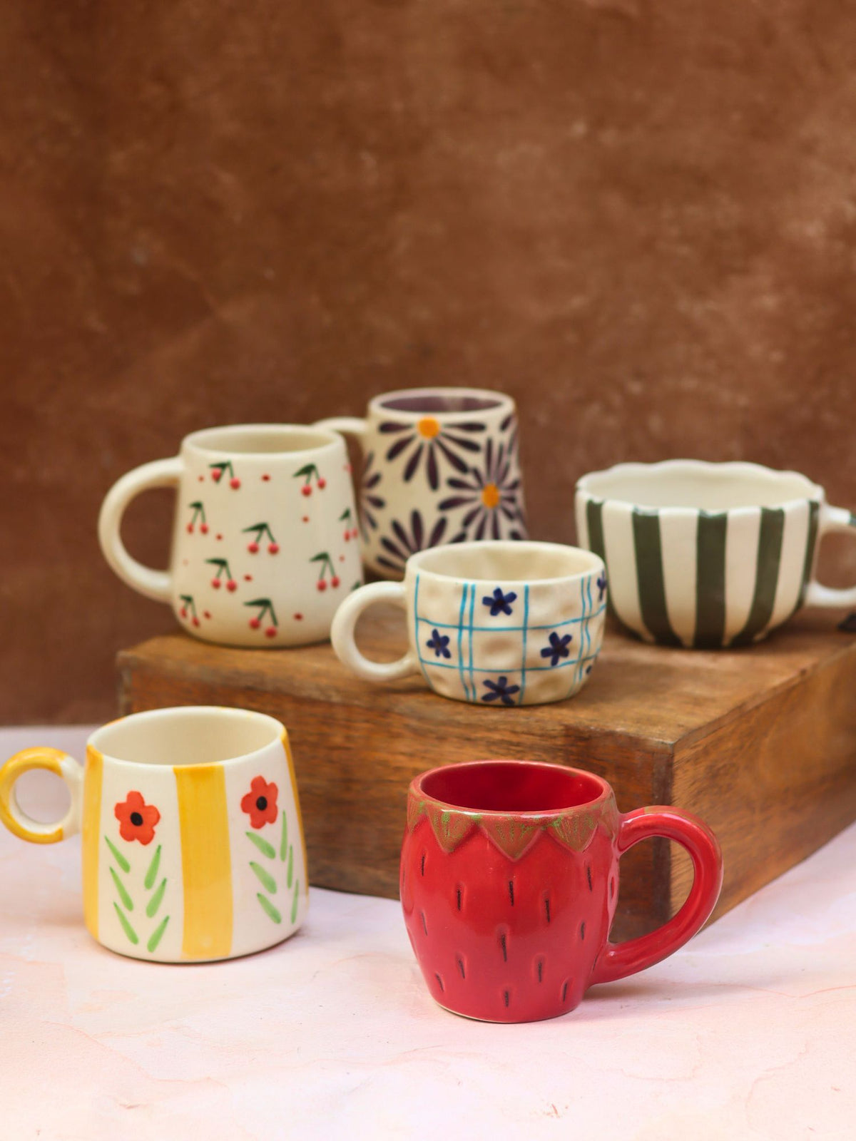 handmade Set of 6 Twilight Sips mugs (for the price of 5)