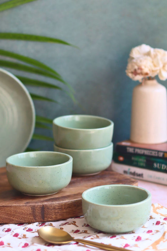 Set of 4 - Sage Green Katori with premium quality material