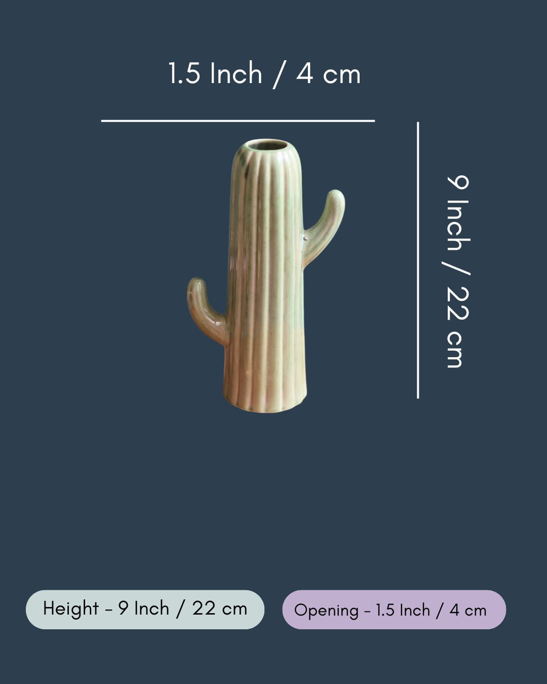 Medium Green Cactus Vase